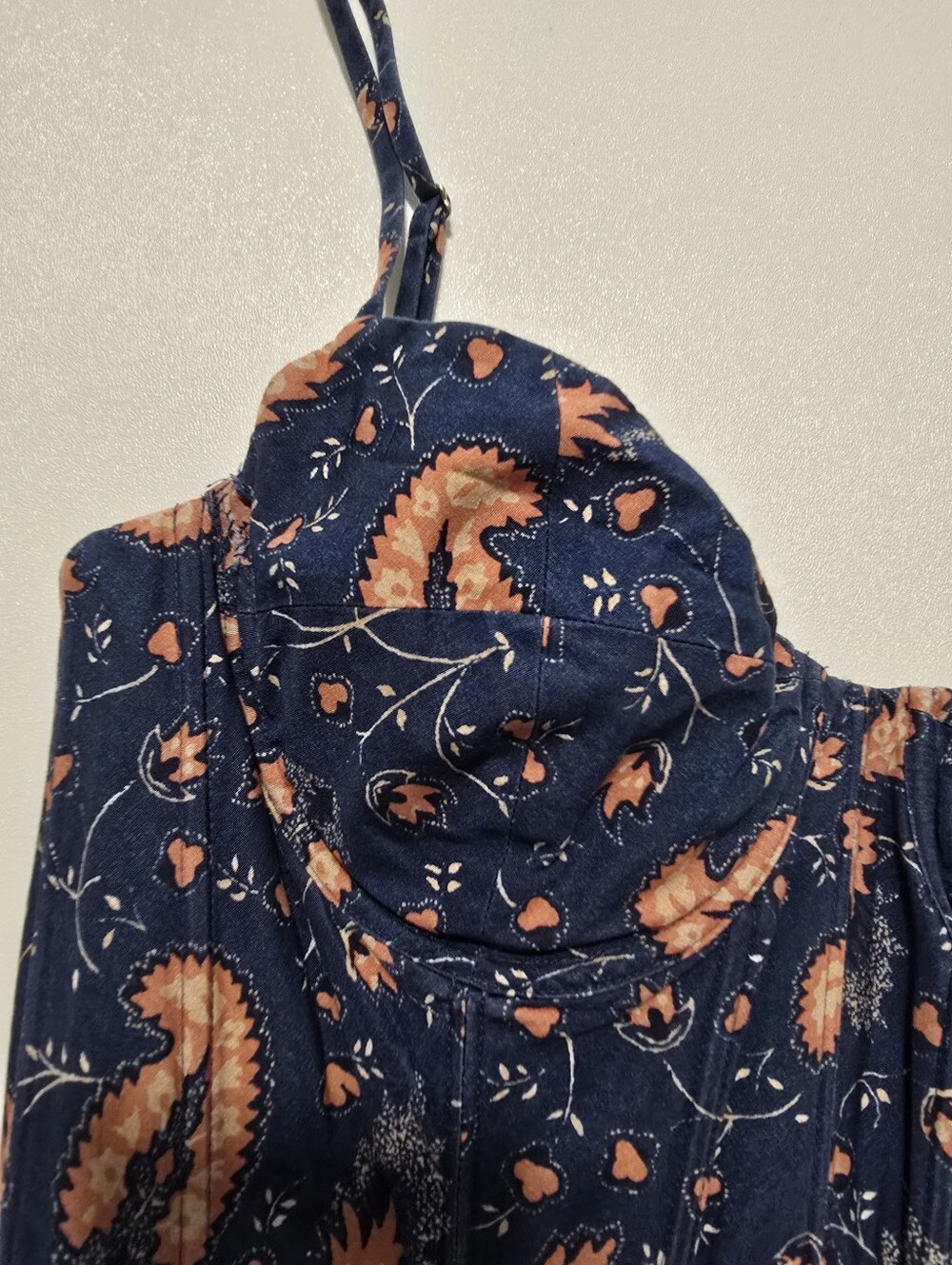 Polo Ralph Lauren Printed Bustier Top Sweetheart Sleeveless Pull On Size 2 - Picture 4 of 11